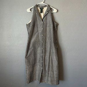 Vintage Ralph Lauren Black and White Dress Button Down